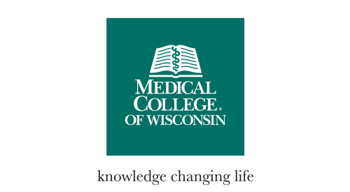 Medical College of Wisconsin logo displayed on signage, representing healthcare education and research in Milwaukee.
